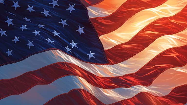 american flag waving patriotic desktop wallpaper cover